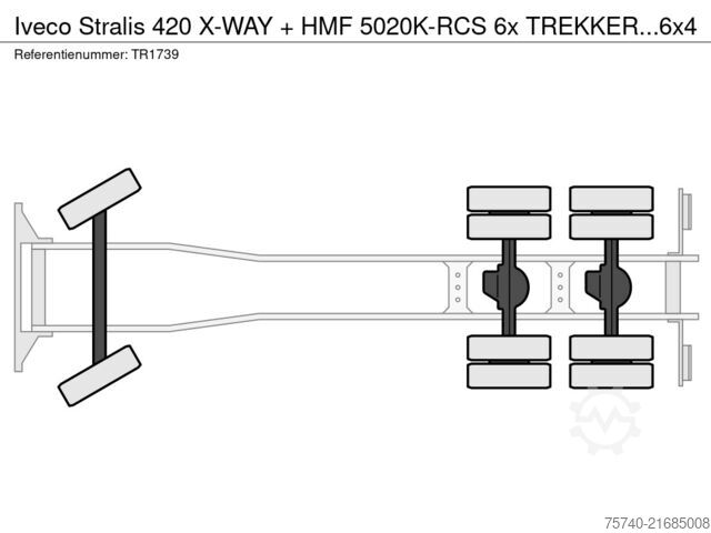 起重卡车 Iveco Stralis 420 X-WAY + HMF 5020K-RCS 6x TREKKER + ...