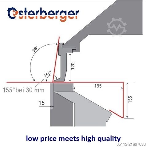 μηχανή κάμψης λαμαρίνας OSTERBERGER ESM 2600.3,5.240 Powerful