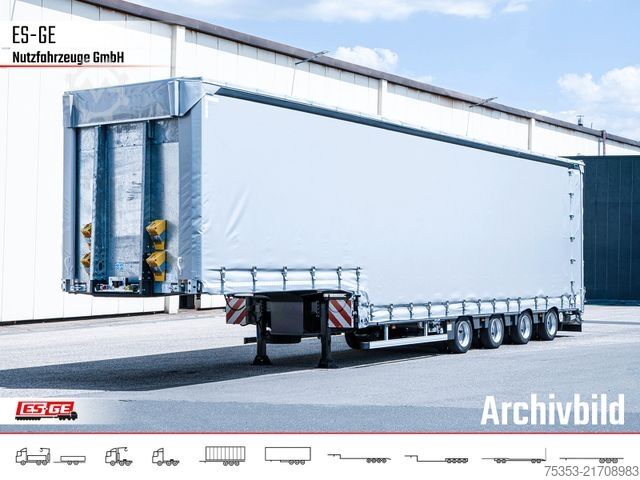 Matala lavettipuoliperävaunu FAYMONVILLE MAX Trailer MAX100 Semi-Tieflader Planenaufbau