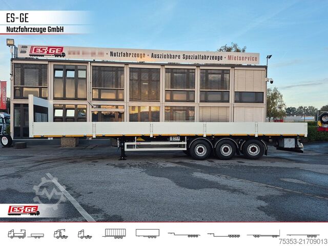 Gjysmë-rimorkio me platformë pune ES-GE 3-Achs-Sattelanhänger, Bordwände
