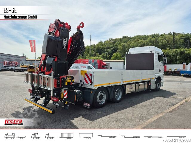 Truk flatbed MAN TGX 26.480 6x2-4 LL CH mit Fassi F545RA.2.26