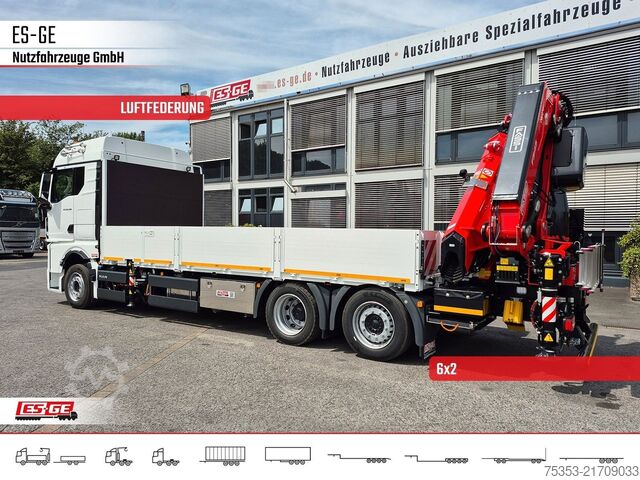 Truk flatbed MAN TGX 26.480 6x2-4 LL CH mit Fassi F545RA.2.26