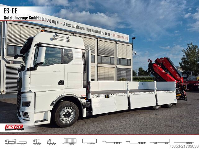 Truk flatbed MAN TGX 26.480 6x2-4 LL CH mit Fassi F545RA.2.26