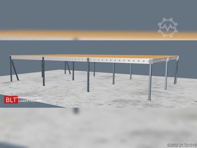 Plataforma de almacenamiento 10x15m Lagerbühne , Belastung : 500kg/qm Unterkante: 2,5m ,ca. 150qm Systembühne
