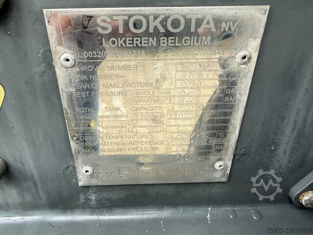 Tanker trailer  2- Achs Stokota / 22.050 Liter
