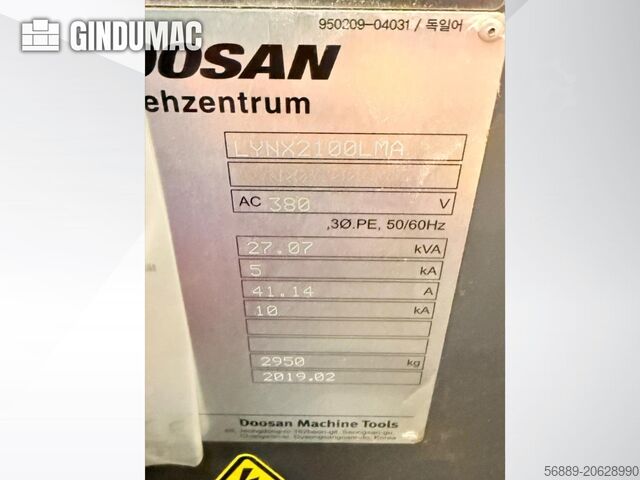 Горизонтальный токарный станок DOOSAN LYNX 2100LMA