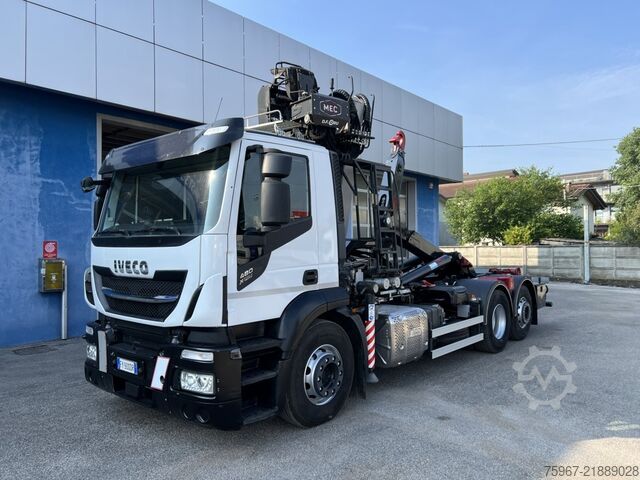 Camion ampliroll avec grue Iveco Stralis 480