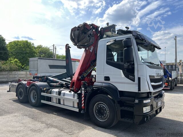 Camion ampliroll avec grue Iveco Stralis 480