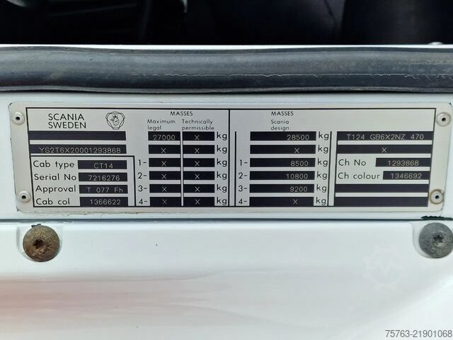  Scania T124-470 6x2 - Tipper - Manual gearbox - Full s...