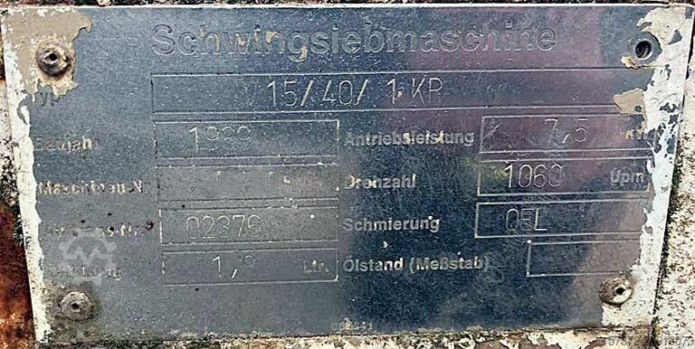 Teška separaciona sita Främbs & Freudenberg 15/40/1KR