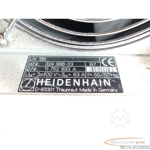 하이덴하인 성분 Heidenhain UV 130 Id. 324 998-03 generalüberholt mit 3 Monaten Gewährleistung SN: 11752893A im Austausch (Exchange)