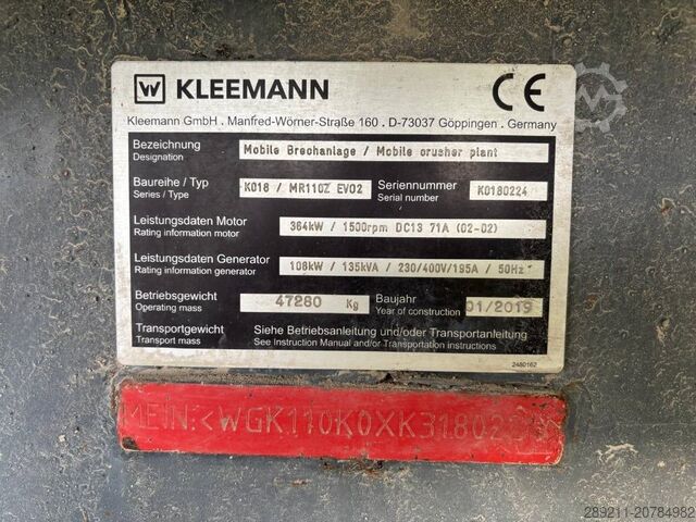 Crusher Kleemann MR 110Z Evo 2