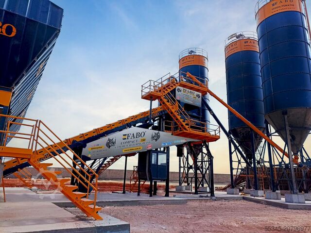 固定式混凝土搅拌站 FABO Concrete Mixing Plant 180 m3 Concrete Mixing Plant