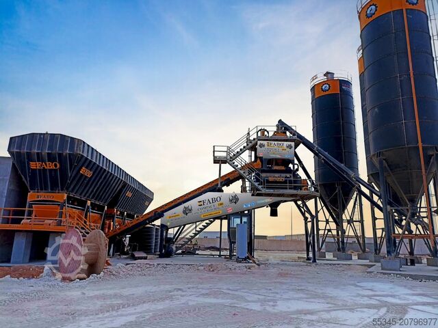 Stationary concrete mixing plant FABO Concrete Mixing Plant 180 m3 Concrete Mixing Plant