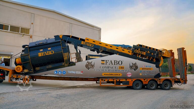 固定式混凝土搅拌站 FABO Concrete Mixing Plant 180 m3 Concrete Mixing Plant