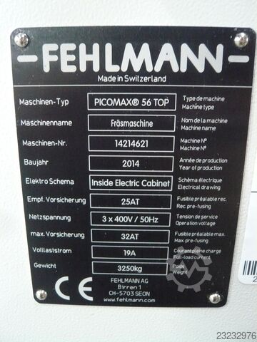  Fehlmann Picomax 56TOP Heidenhain TNC 620