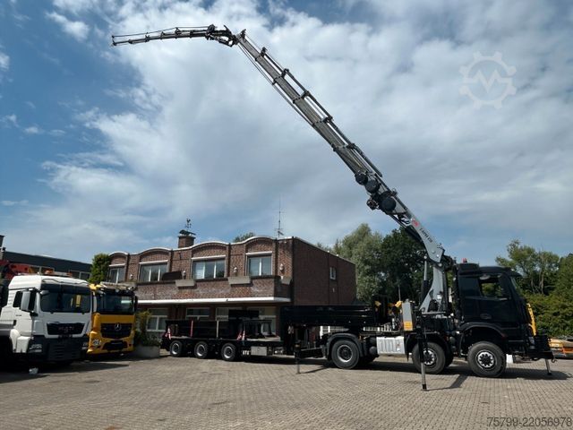 Camión de carga pesada MERCEDES-BENZ 2651 SZM+HIAB 638 Kran6x6 ausziehbarer Tieflader