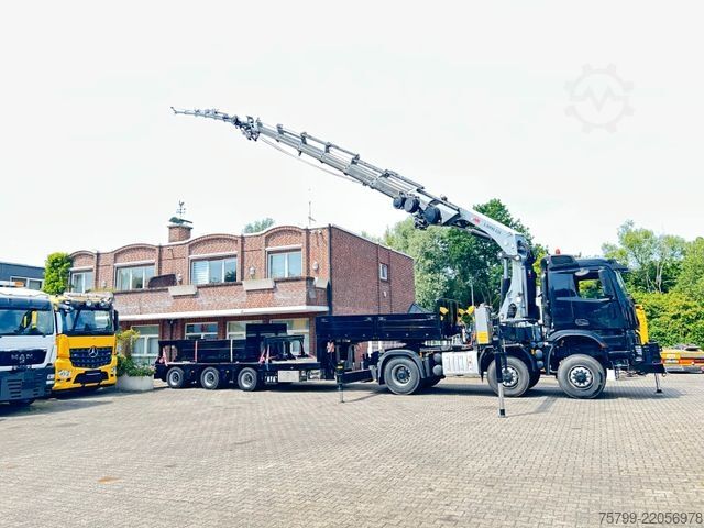 Camión de carga pesada MERCEDES-BENZ 2651 SZM+HIAB 638 Kran6x6 ausziehbarer Tieflader