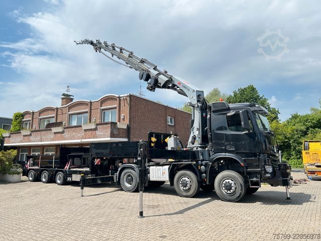 Camión de carga pesada MERCEDES-BENZ 2651 SZM+HIAB 638 Kran6x6 ausziehbarer Tieflader