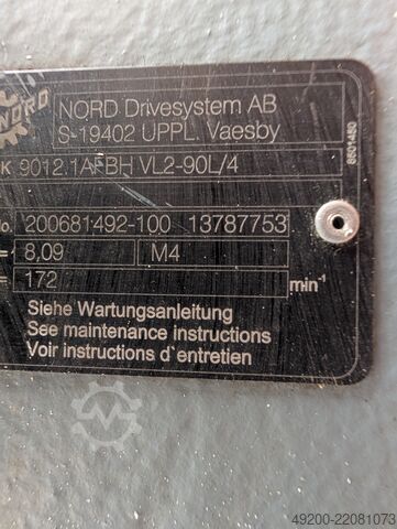 स्टेनलेस स्टील के रिएक्टर के साथ रिएक्टर ड्राइव Nord Drivesystem SK 9012.1AFBH VL2-90L/4