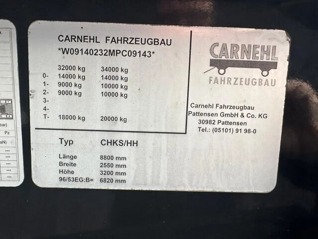Volquete Carnehl CHKS/HH 2 ASSER KIPPER KIPPER/TIPPER /OPLEGGER/...