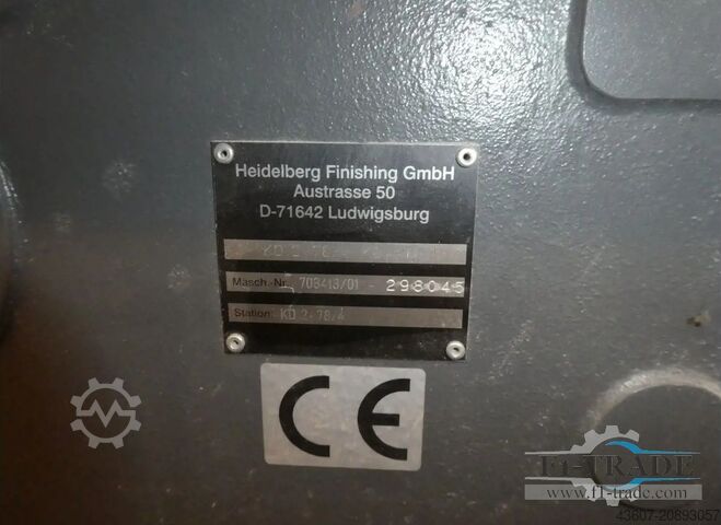 Falzmaschine - Folding Machine Heidelberg Stahlfolder KD.2/78-4-KL