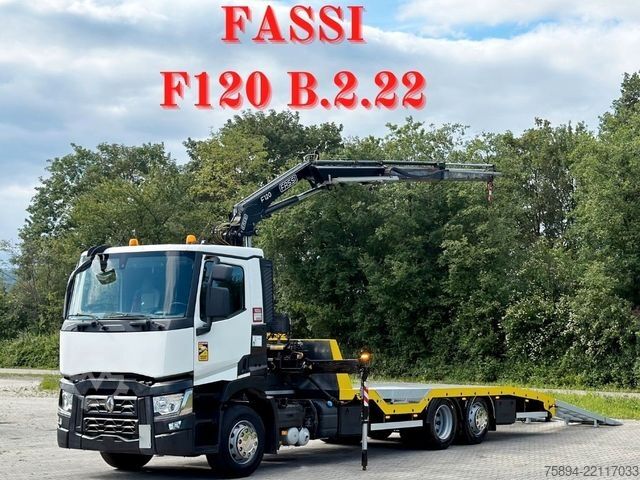 卡车装载式起重机 RENAULT T 380 * Abschleppwagen 7,40m* KRAN/FUNK * TOP