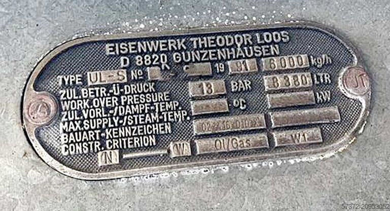 Steam Boiler Loos/Weishaupt UL-S/G50-2-A