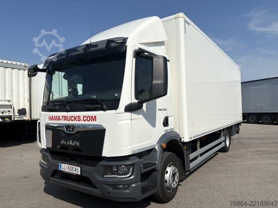 Camión caja MAN TGM 15.250 4X2, KOFFER MIT LBW,