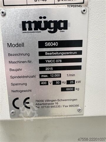 Centro de Usinagem - Vertical MÜGA Werkzeugmaschinen GmbH S6040