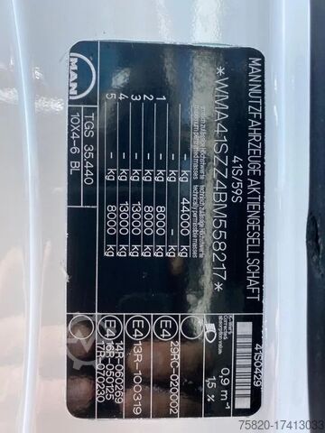 Veículo de aspiração MAN TGS 35.440 10X4-6 BL TRIDEM RSP SAUGBAGGER/SUCT...