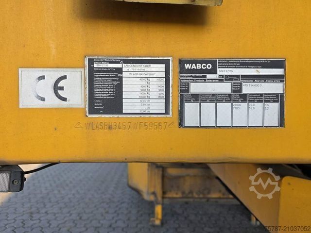 Semirimorchio LANGENDORF Innenlader Beton, SBH 27/35, Liftachse