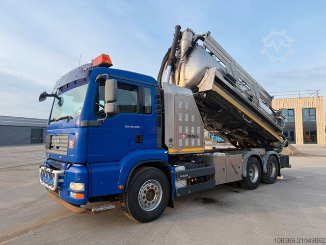 真空罐式卡车 MAN TGA 26.400 6x4 MORO 13.700 l. ADR Edelstahl