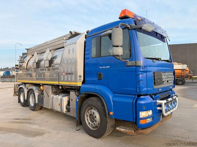 真空罐式卡车 MAN TGA 26.400 6x4 MORO 13.700 l. ADR Edelstahl
