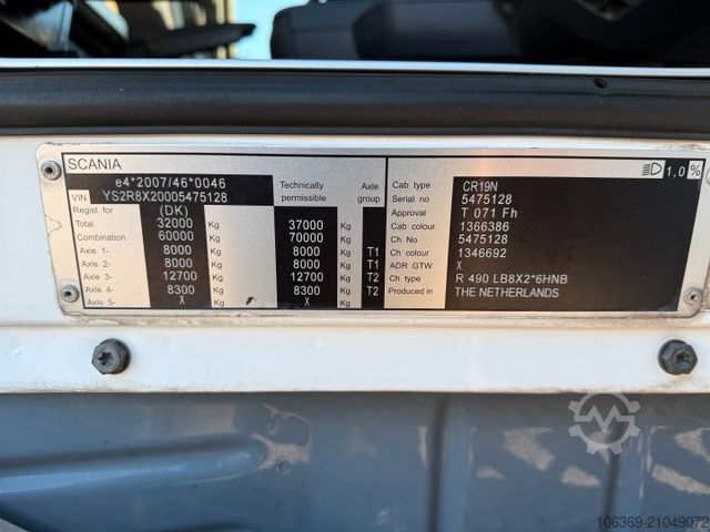 卡车底盘 SCANIA R490 8x2*6 HNB ADR Chassis Euro 6