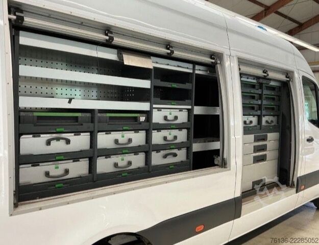 Fourgon surélevé MERCEDES-BENZ Sprinter 516 CDI Maxi Klima LED Werkstatt Rollo