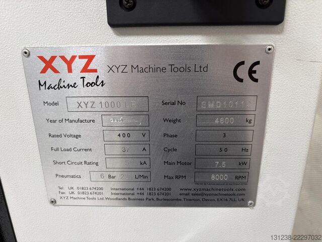  XYZ 1000LR VMC Siemens 828D Control 