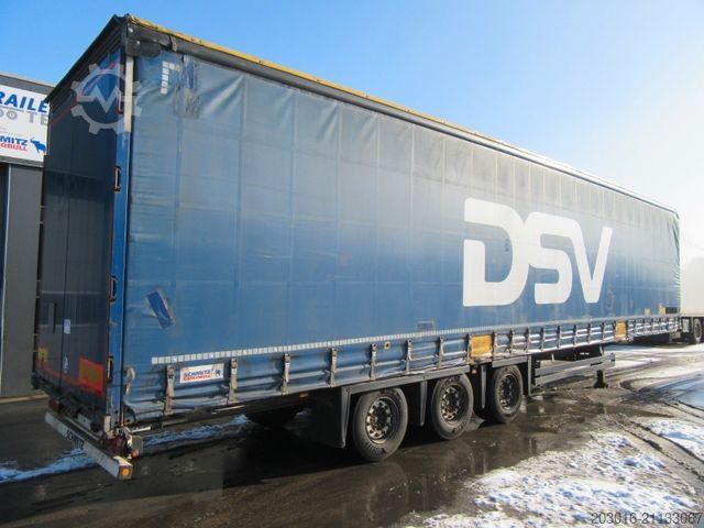 Open semitrailer with tarp SCHMITZ CARGOBULL MegaVarios verbreiterbar/auskurbelbar 70% Reifen