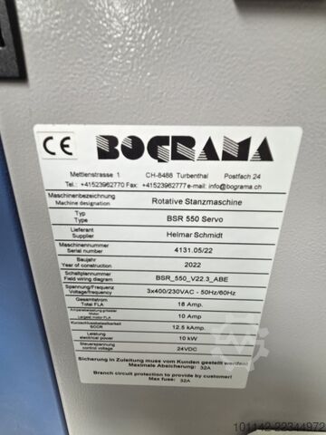 Machine de découpe rotative BSR 550 Servo Bograma BSR 550 Servo