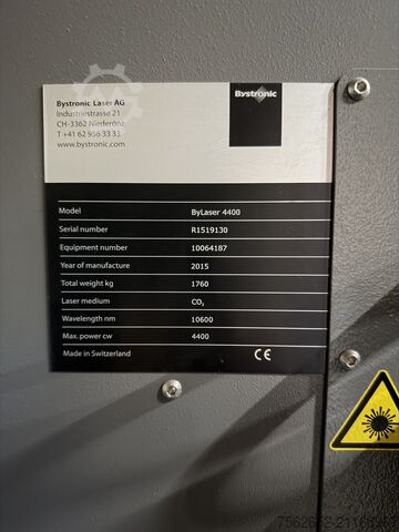 Laser cutting machine Bystronic Bystar 3015