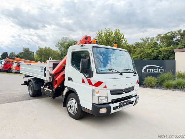 Lastebilmontert kranbil FUSO Canter 7C15 Kipper KRAN Palfinger AHK  3to