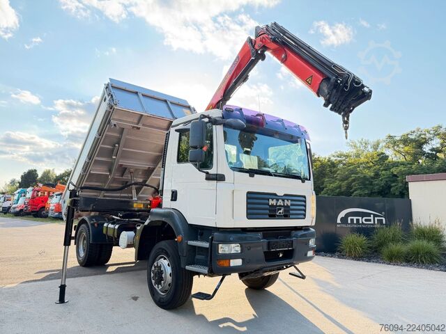Camión volquete MAN TGM 18.330 4x4 Kipper KRAN 17m FUNK AHK