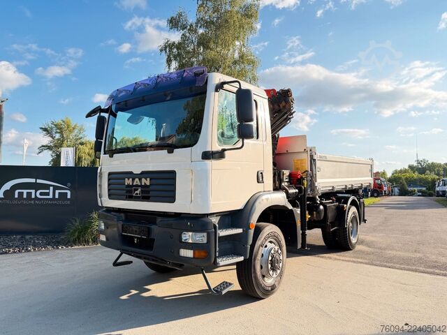 Camión volquete MAN TGM 18.330 4x4 Kipper KRAN 17m FUNK AHK