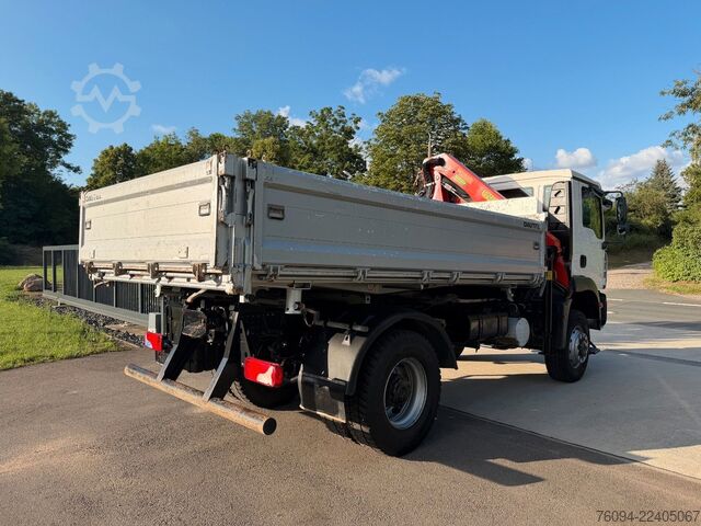 Camión volquete trilateral MAN TGM 18.330 4x4 Kipper KRAN 17m FUNK AHK