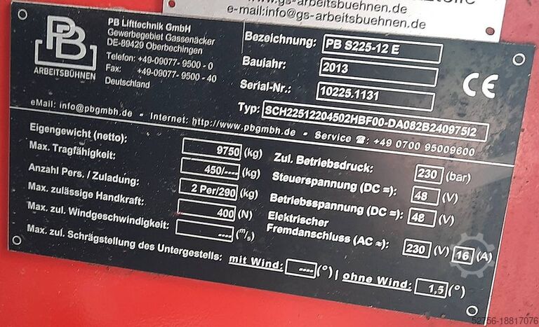 Elevador de tijera PB Lifttechnik S225-12E