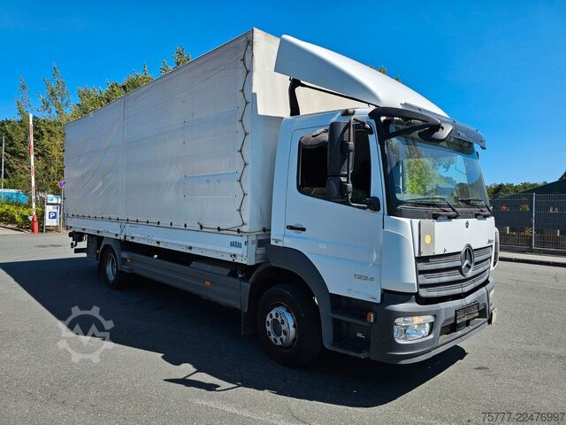 平板卡车带帆布篷布 MERCEDES-BENZ Atego 12-24 PL-SP- Blatt/Luft- Klima- LBW