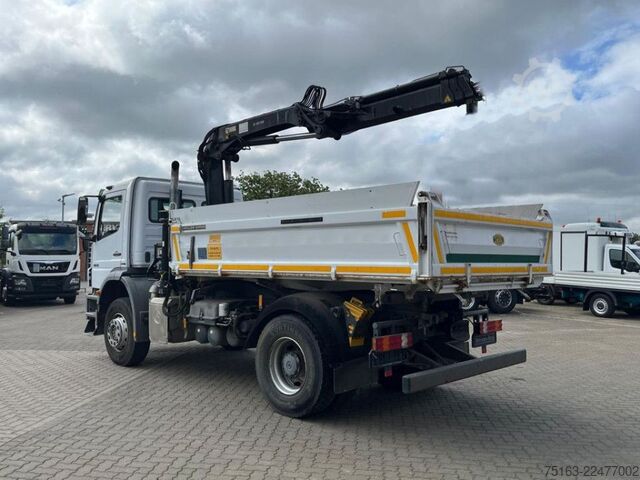 Three-sided tipper truck MERCEDES-BENZ Axor 1826 K 4x2 2-Achs Kipper Kran Greiferst. de