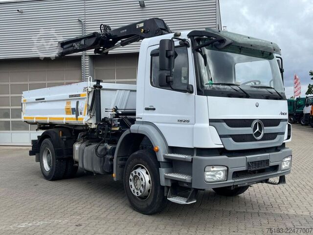 Tipper truck MERCEDES-BENZ Axor 1826 K 4x2 2-Achs Kipper Kran Greiferst. de