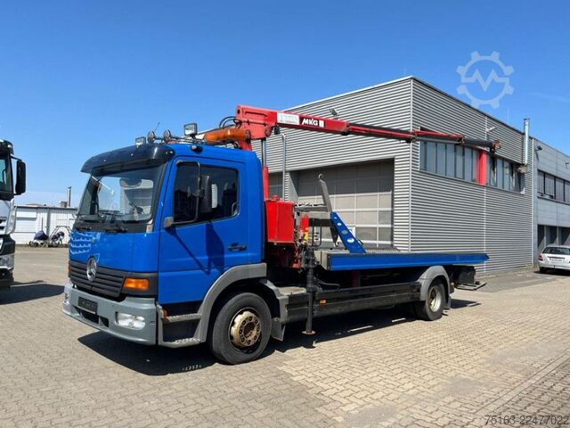 Kamyon üzerine monteli vinç MERCEDES-BENZ Atego 1218 L Pritsche Kran Verschiebepl.+Brille