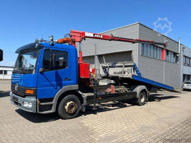 Kamyon üzerine monteli vinç MERCEDES-BENZ Atego 1218 L Pritsche Kran Verschiebepl.+Brille